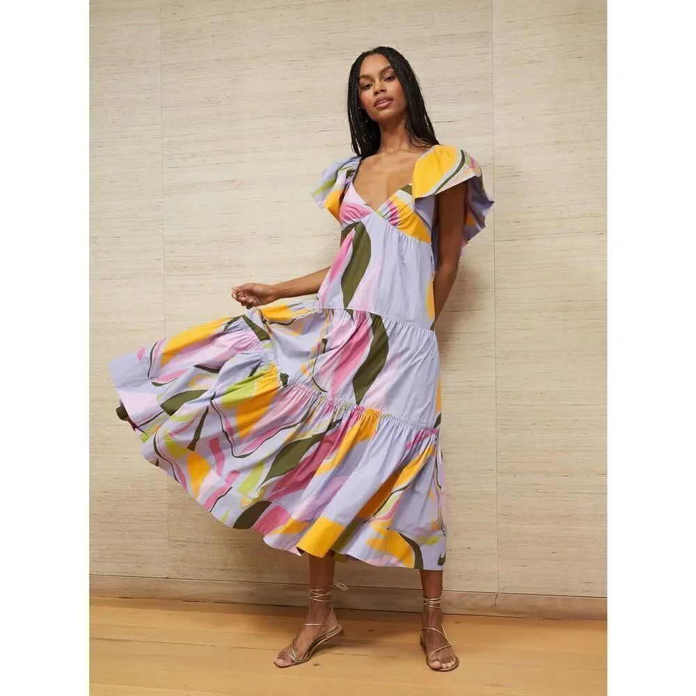 La Ligne Stella floral maxi dress XS